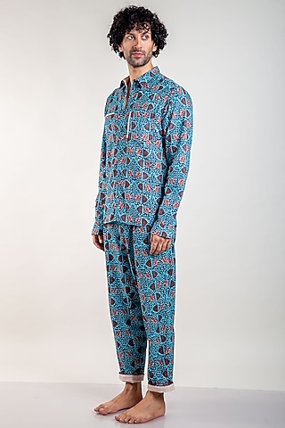 Multi-Coloured Printed Shirt by Doodlage Men