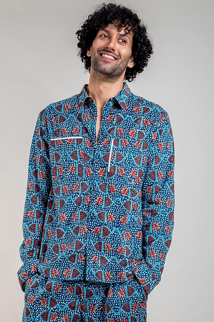 Multi-Coloured Printed Summer Shirt by Doodlage Men at Pernia's Pop Up Shop