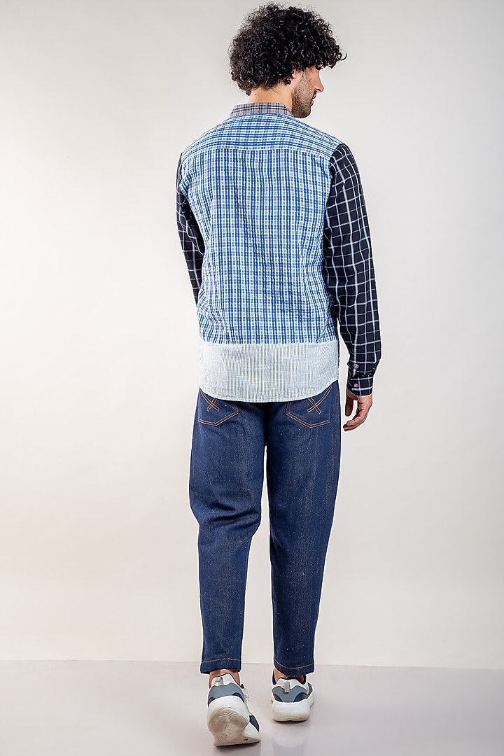 Multi-Coloured Summer Shirt in Upcycled Cotton by Doodlage Men at Pernia's Pop Up Shop
