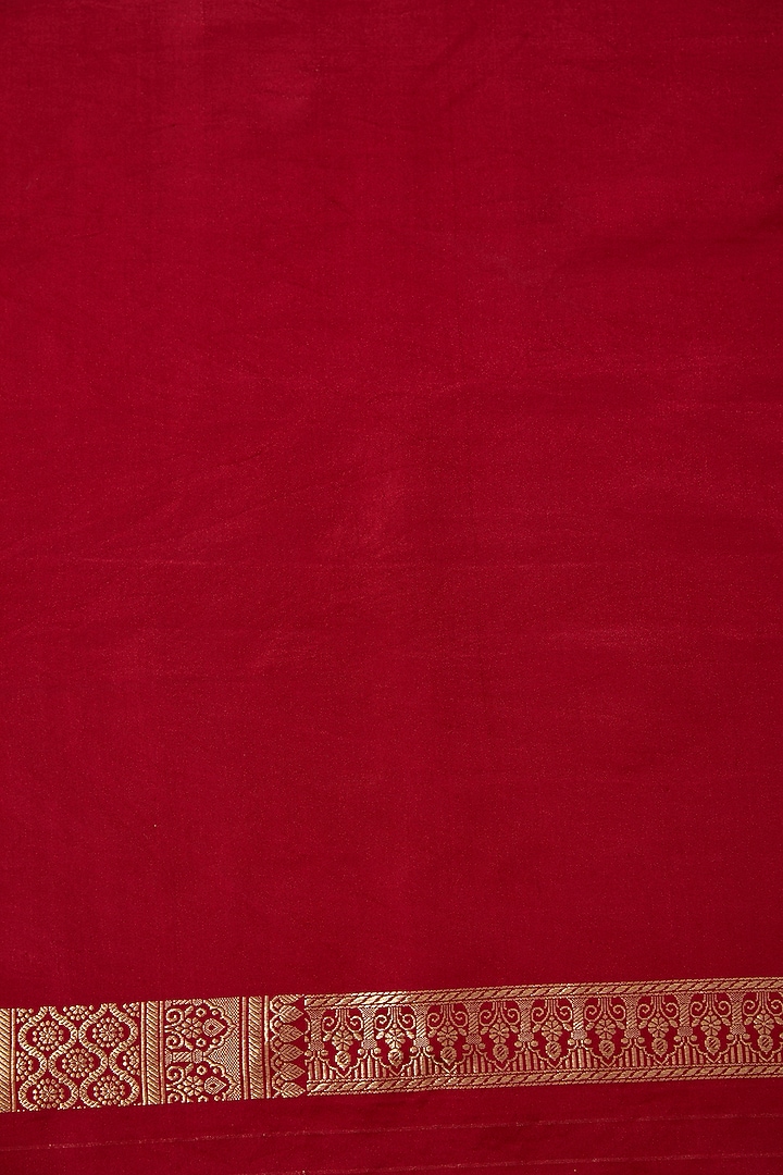 Maroon Silk Wedding Saree by Delhi Vintage at Pernia's Pop Up Shop