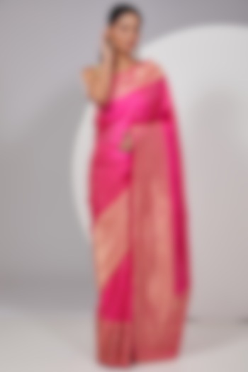 Pink Silk Saree by Delhi Vintage