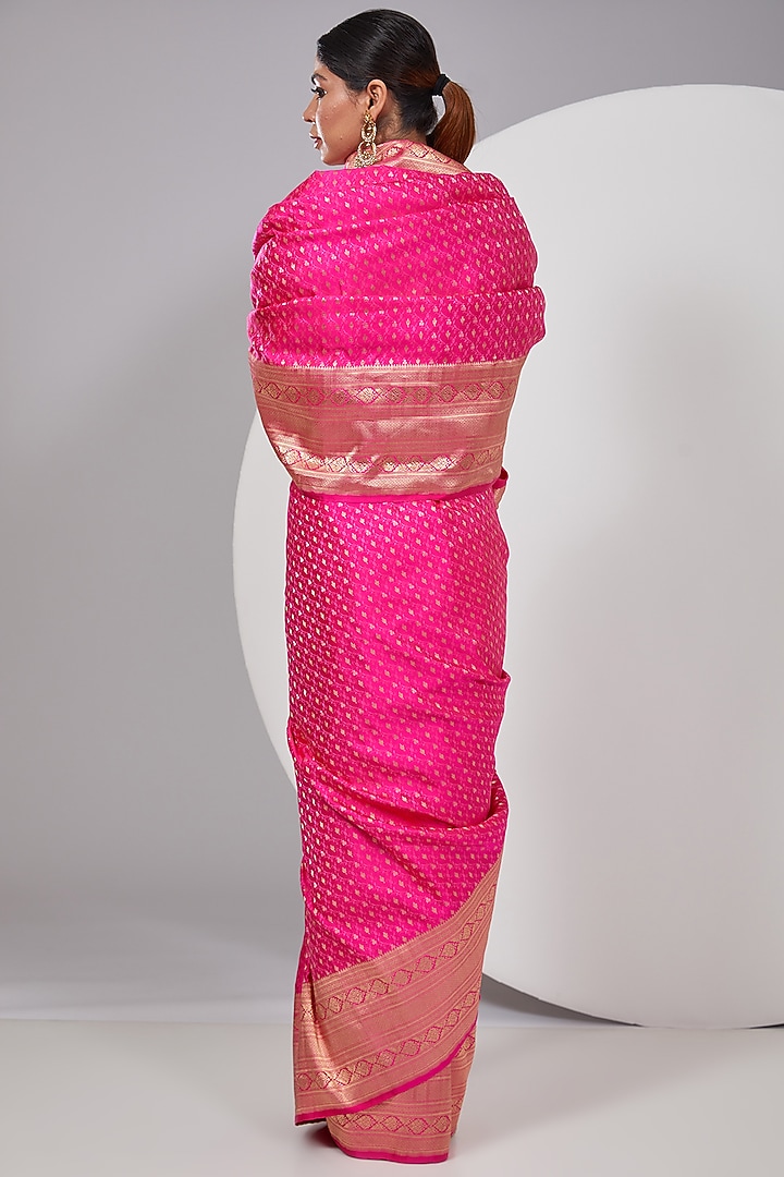 Pink Silk Wedding Saree by Delhi Vintage at Pernia's Pop Up Shop