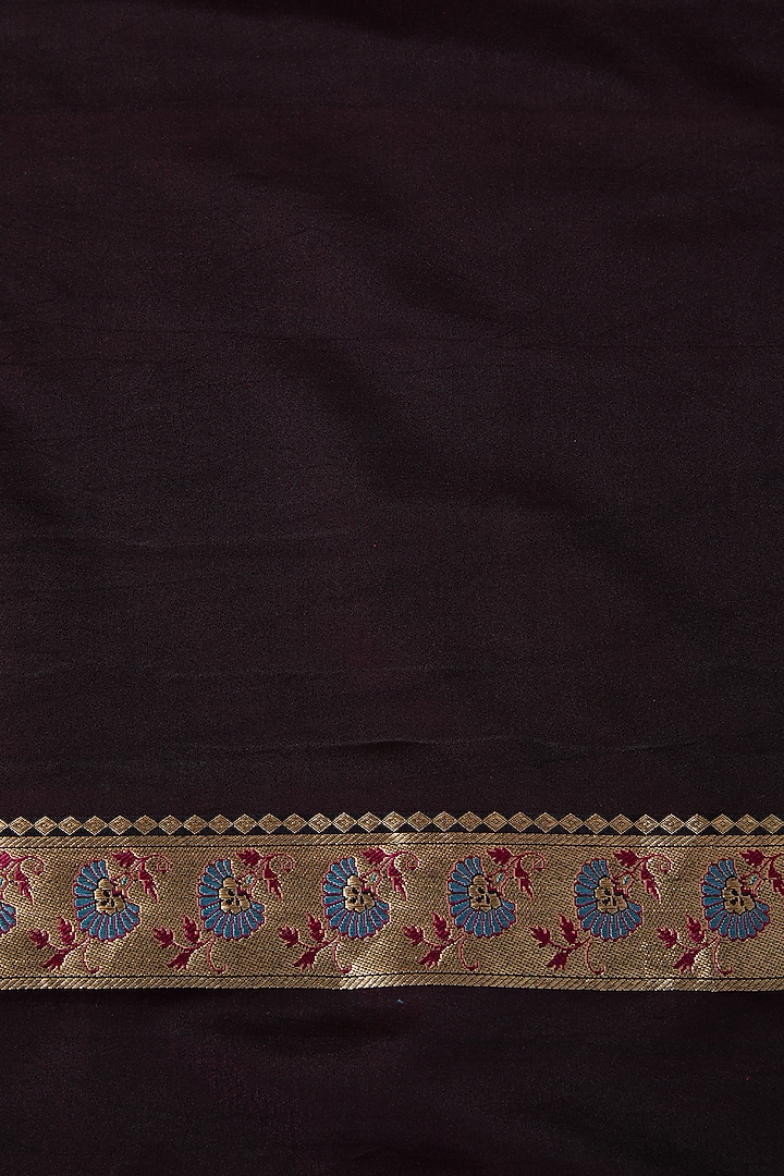 Black Silk Wedding Saree by Delhi Vintage at Pernia's Pop Up Shop