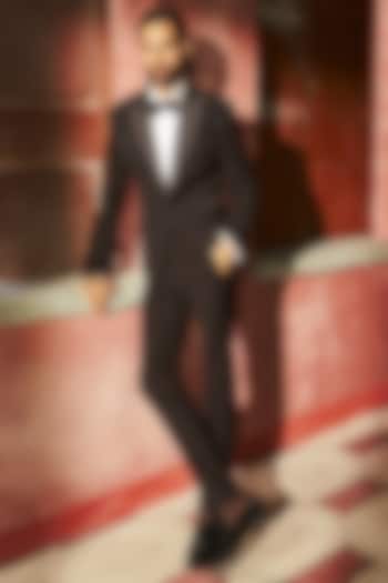 Black Japanese Crepe Tuxedo Set by Dolly J MAN at Pernia's Pop Up Shop