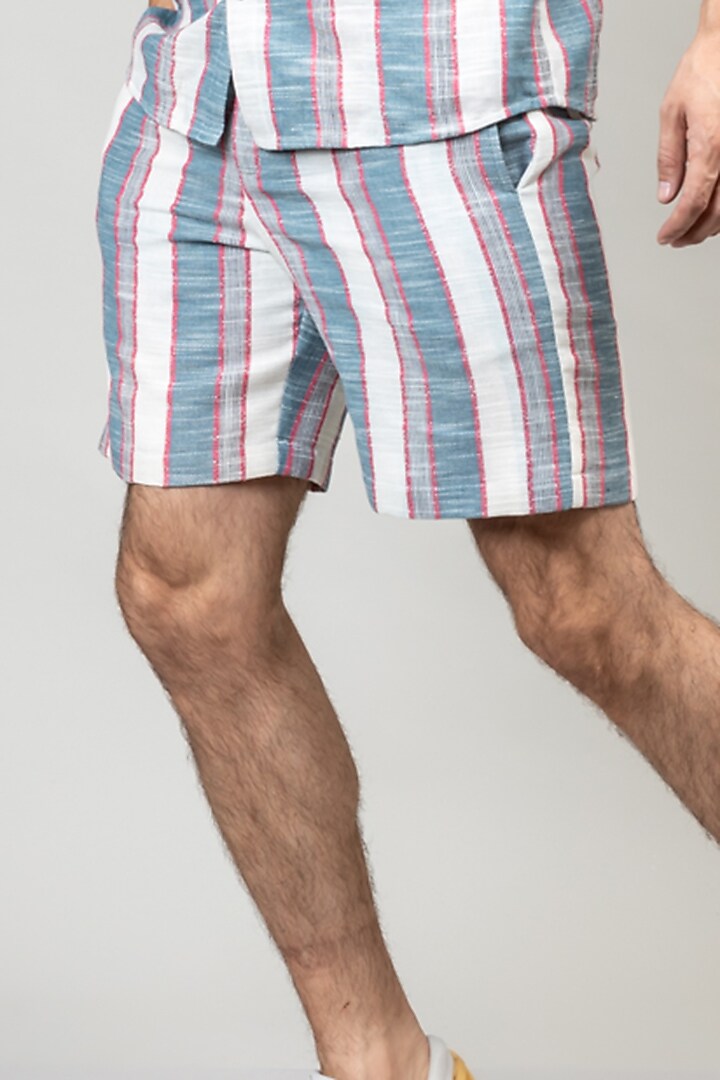 Multi-Colored Upcycled Cotton Printed Shorts by Doodlage Men at Pernia's Pop Up Shop