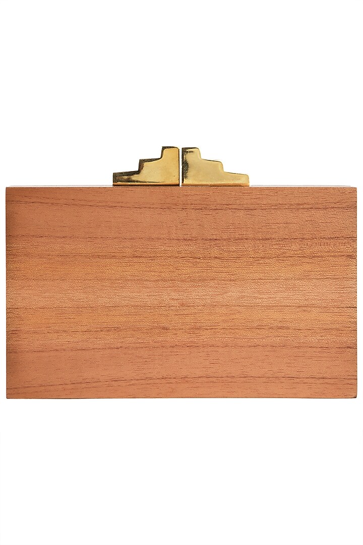 Multi-colour swarovski crystal cubes and wooden clutch available only at Pernia's Pop Up Shop.