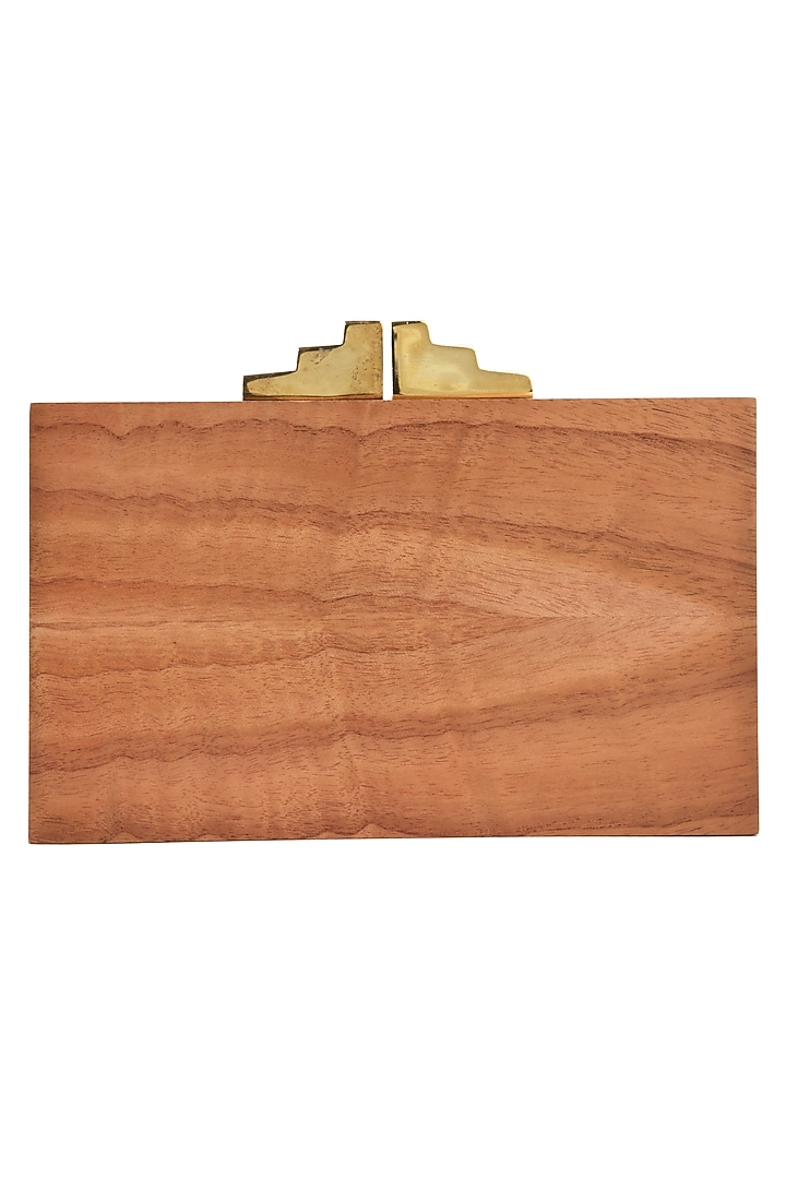 Multi-coloured heart embellished wooden clutch available only at Pernia's Pop Up Shop.