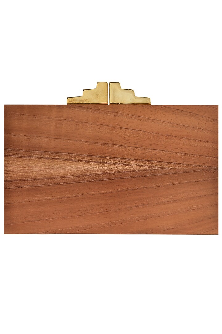 Multi-coloured 'LOVE' embellished wooden clutch available only at Pernia's Pop Up Shop.