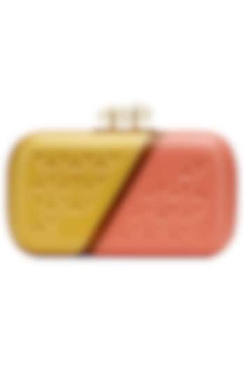 Gold and pink "Two tone" clutch by Duet Luxury