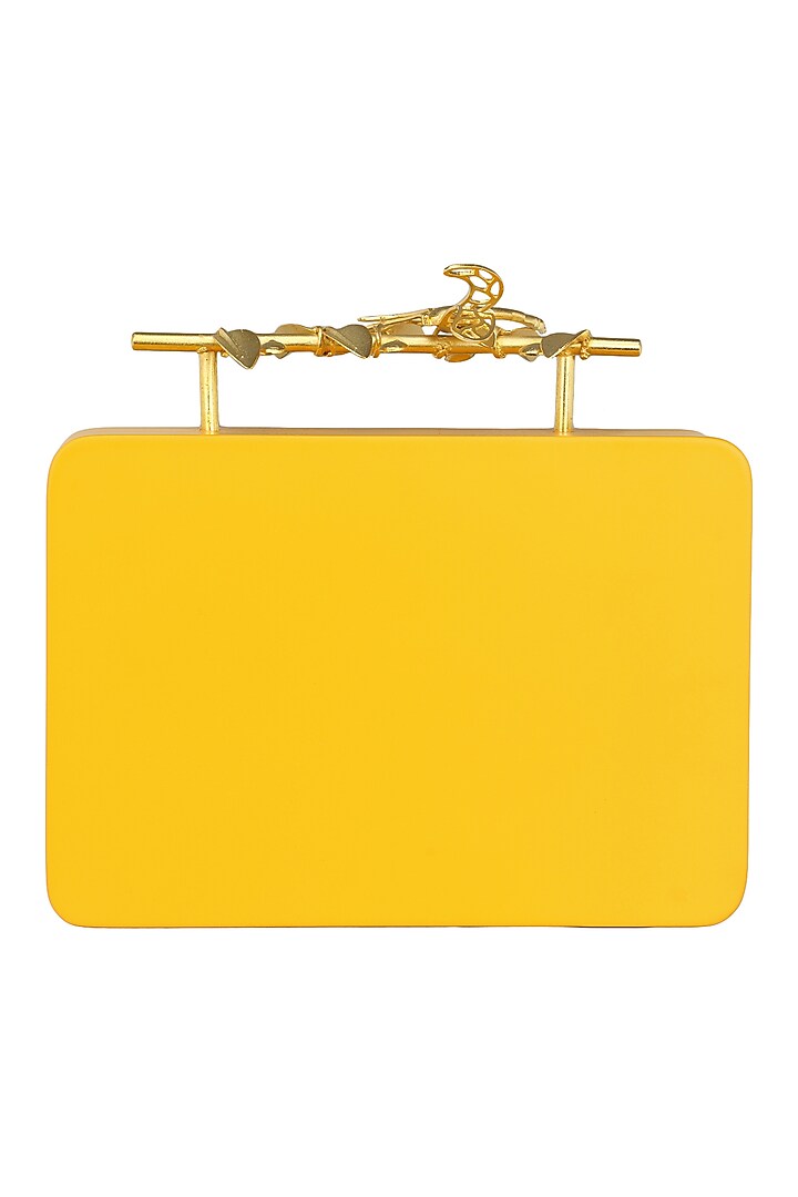 Duet Luxury presents Yellow Floral Firefly Clutch available only at Pernia's Pop Up Shop.
