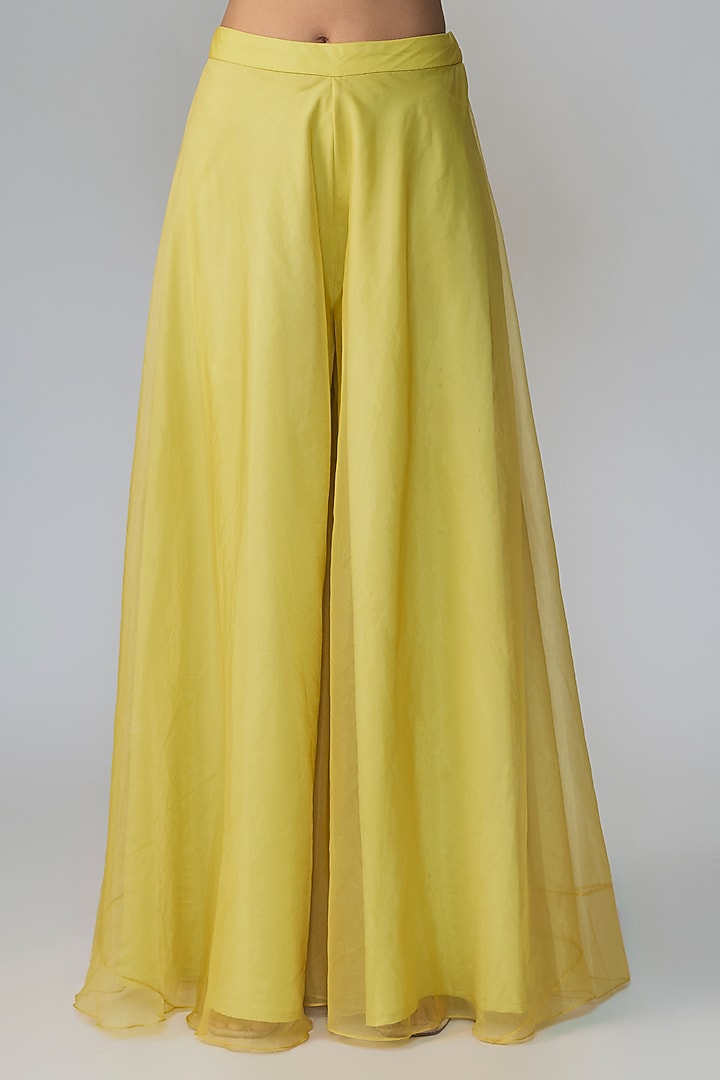 Green Organza Hand Embroidered Wedding Sharara Set by Dinesh Malkani at Pernia's Pop Up Shop