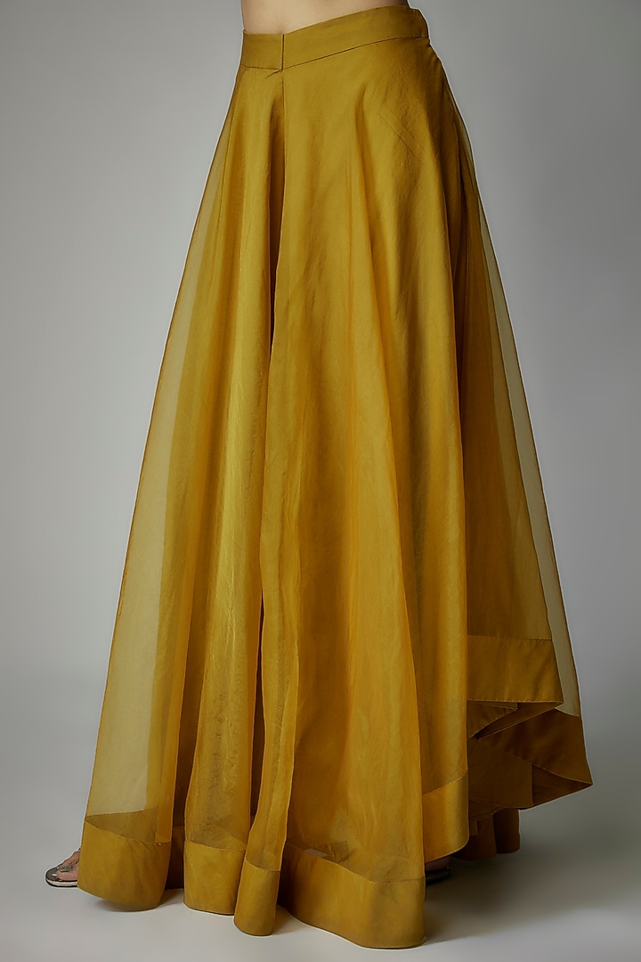 Yellow Twill Bandhej Embroidered Co-Ord Set by Dinesh Malkani at Pernia's Pop Up Shop