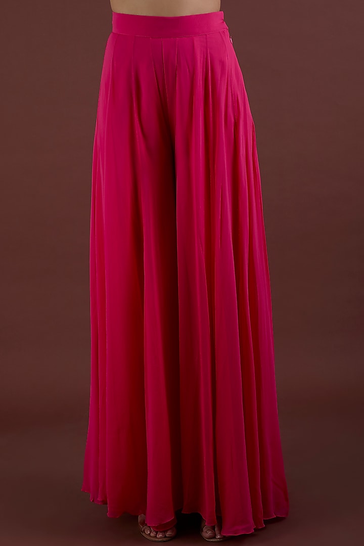 Red Embroidered Draped Kurta Set by Dinesh Malkani at Pernia's Pop Up Shop