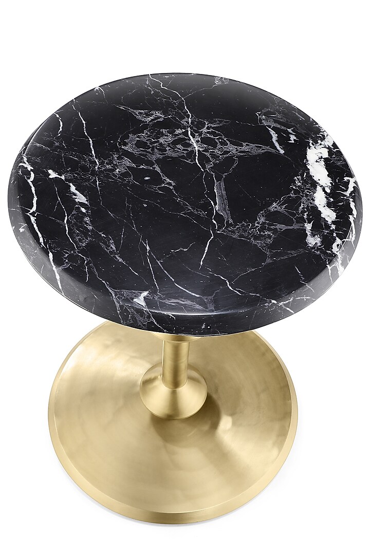 Black & Golden Round Table by Metl & Wood at Pernia's Pop Up Shop