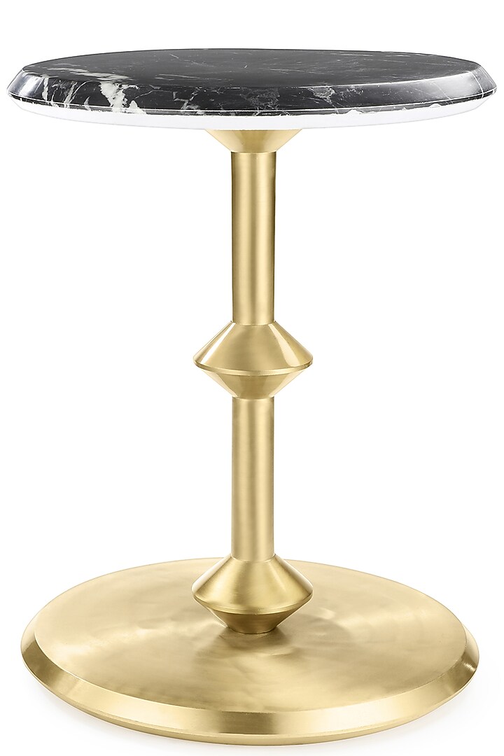 Black & Golden Round Table by Metl & Wood at Pernia's Pop Up Shop