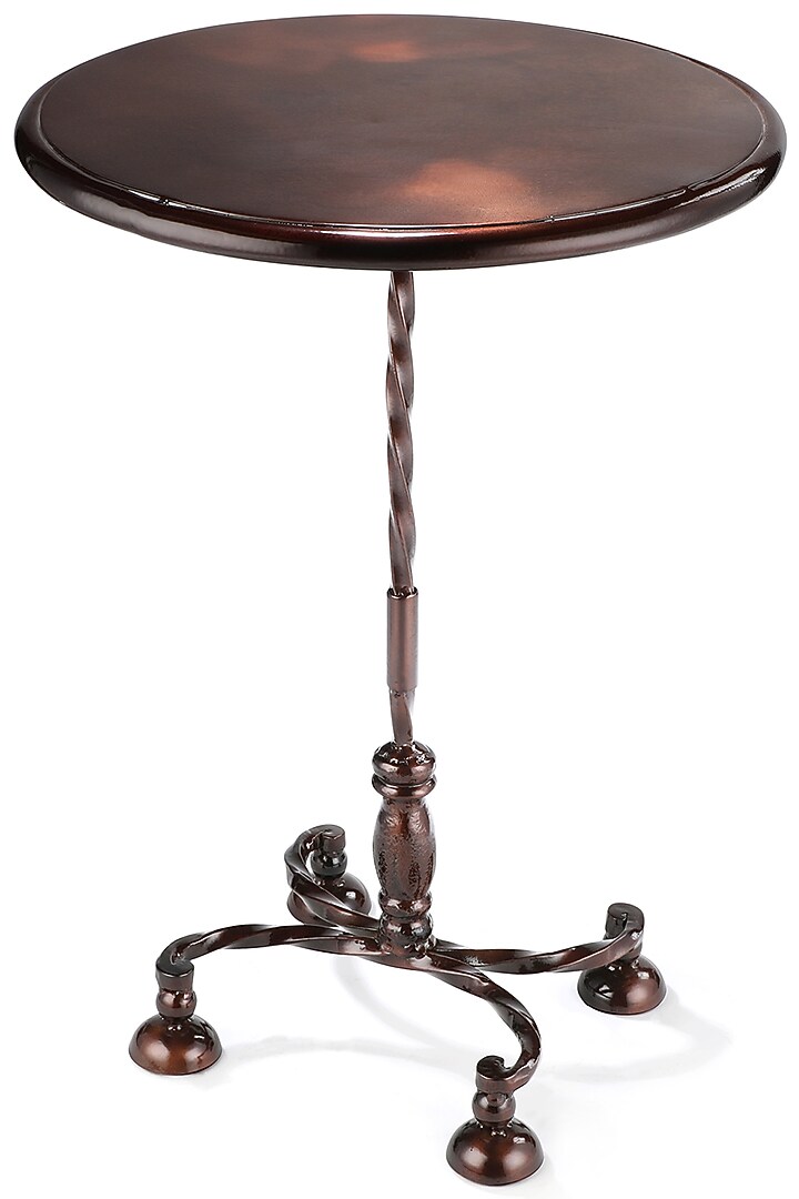 Brown Shiny Round Table by Metl & Wood at Pernia's Pop Up Shop