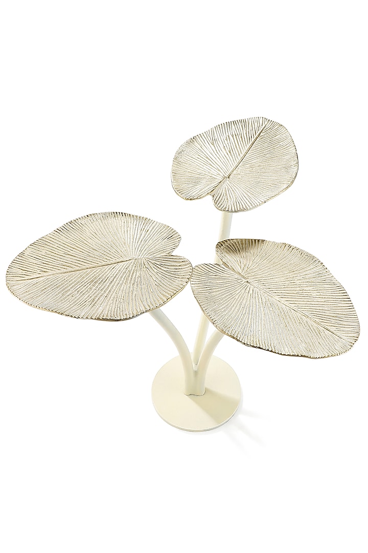 Golden Aluminum Leaf Table by Metl & Wood
