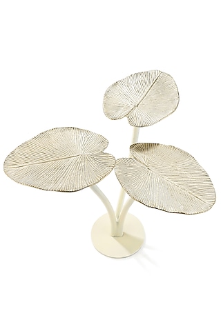 Golden Aluminum Leaf Table by Metl & Wood