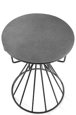 Black Iron Round Table by Metl & Wood