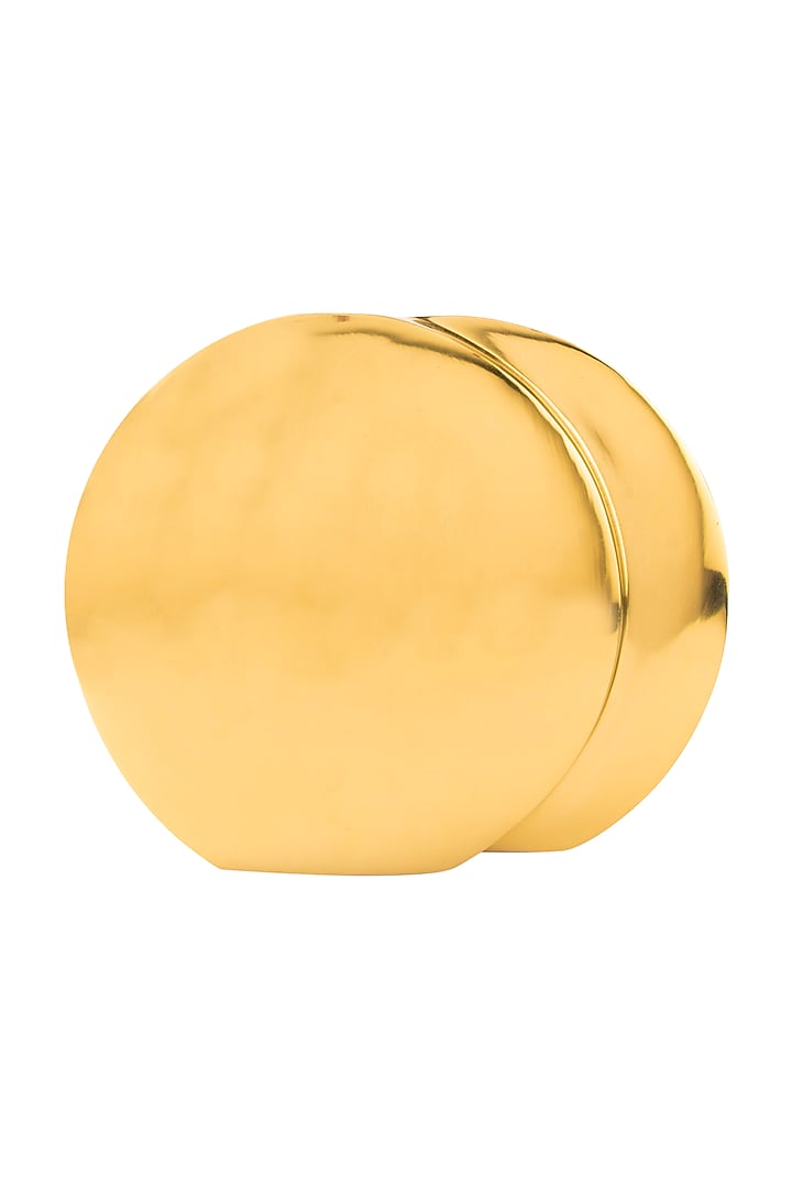 Gold Aluminum Vase by Metl & Wood at Pernia's Pop Up Shop