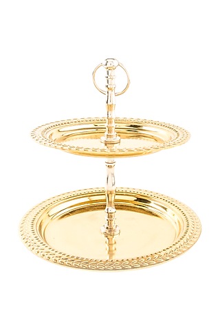 Gold Steel High Tea Savoury Stand by Metl & Wood