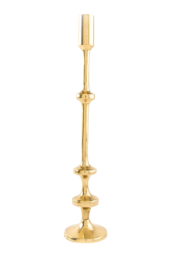 Classic Aluminium Gold Candle Holder by Metl & Wood