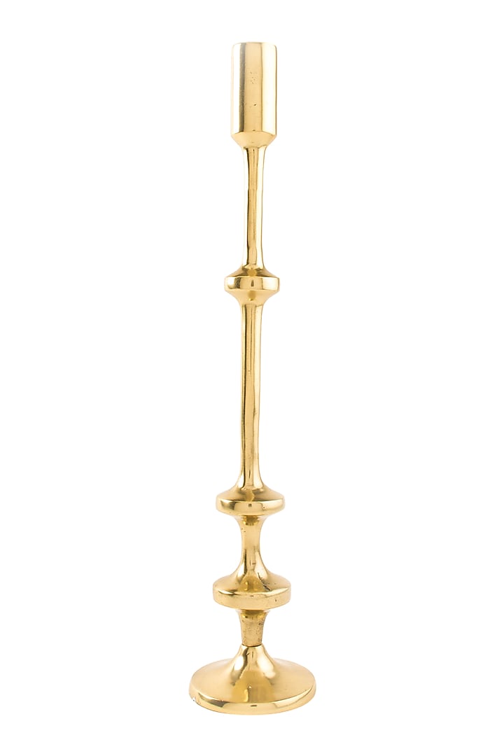 Classic Aluminium Gold Candle Holder by Metl & Wood at Pernia's Pop Up Shop