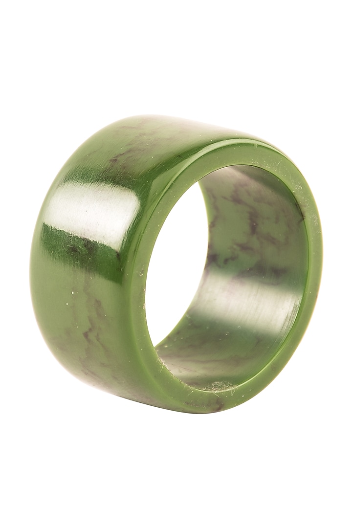 Green & Black Resin Napkin 
Ring (Set of 6) by Metl & Wood