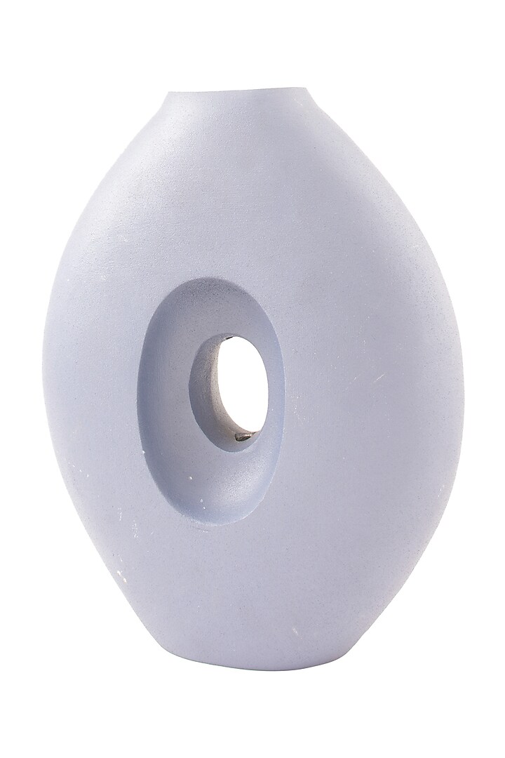 Blue Aluminium Holed Vase by Metl & Wood at Pernia's Pop Up Shop