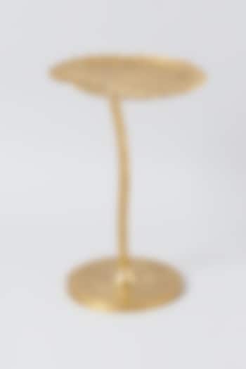 Gold Aluminium Leaf Side Table by Metl & Wood