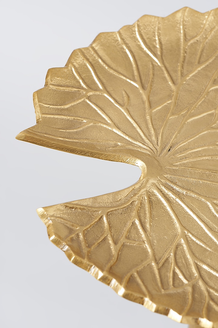 Gold Aluminium Leaf Side Table by Metl & Wood at Pernia's Pop Up Shop