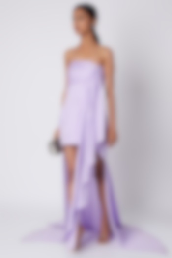 Lilac Gown With Ruching by Deme by Gabriella
