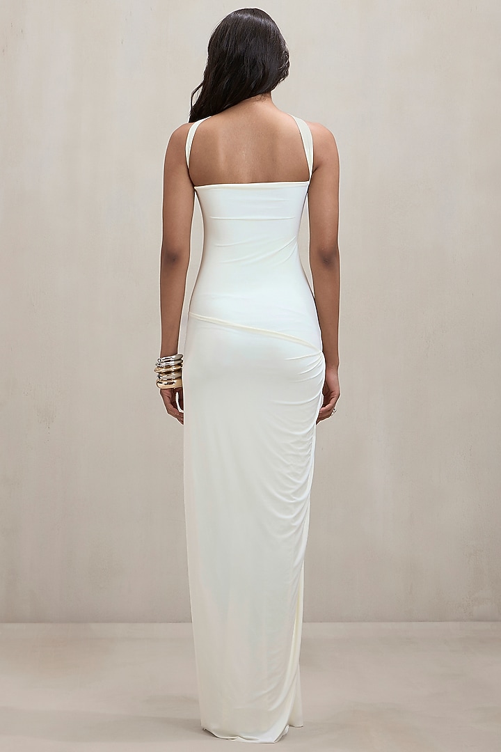 Ivory Malai Pleated Strapless Engagement Gown by Deme by Gabriella at Pernia's Pop Up Shop