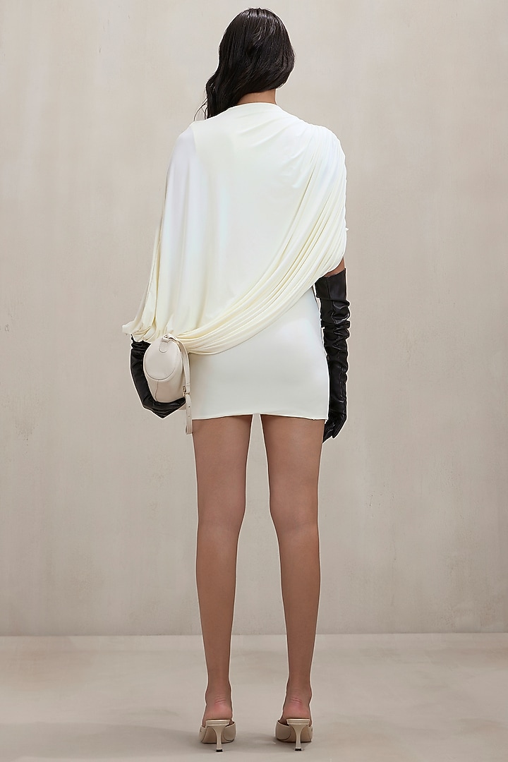 Off-White Malai Draped Mini Dress by Deme by Gabriella at Pernia's Pop Up Shop
