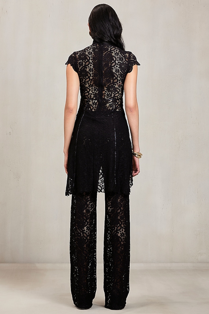 Black Lace High-Neck Co-Ord Set by Deme by Gabriella at Pernia's Pop Up Shop