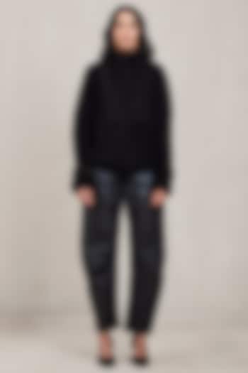 Black Leather Suede Co-Ord Set by Deme by Gabriella at Pernia's Pop Up Shop