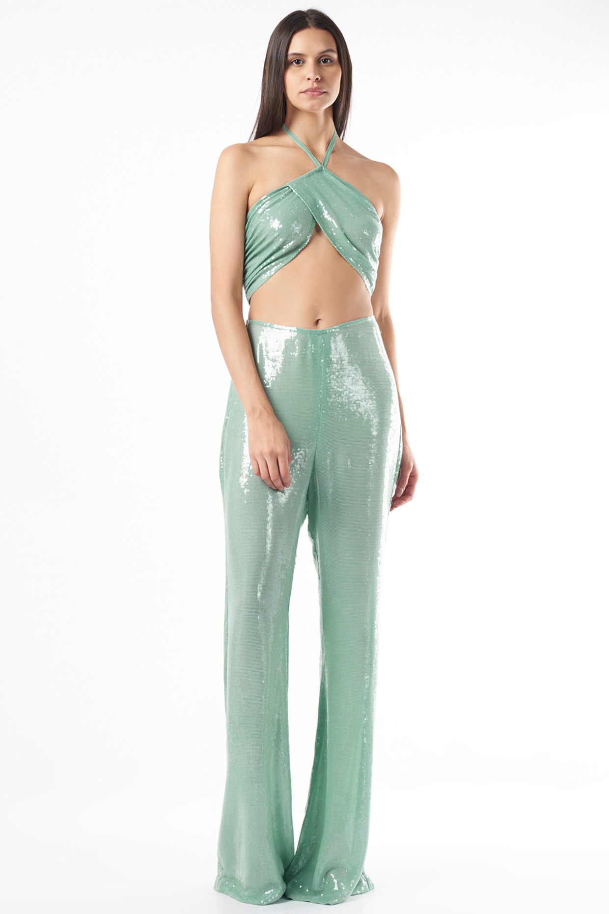 sequin pant set