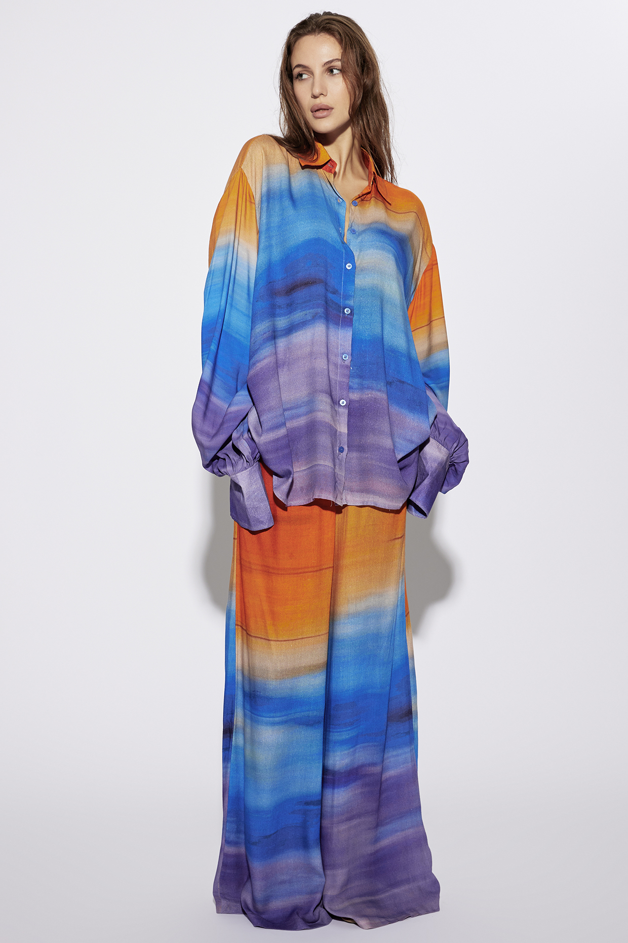 Multi-Colored Cotton Printed Co-Ord Set by Deme by Gabriella