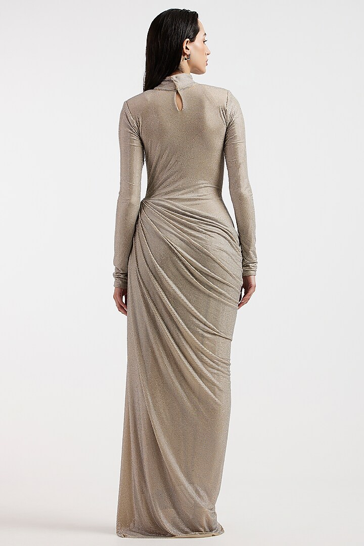 Nude Net & Rhinestone Sculpted Wedding Gown by Deme by Gabriella at Pernia's Pop Up Shop