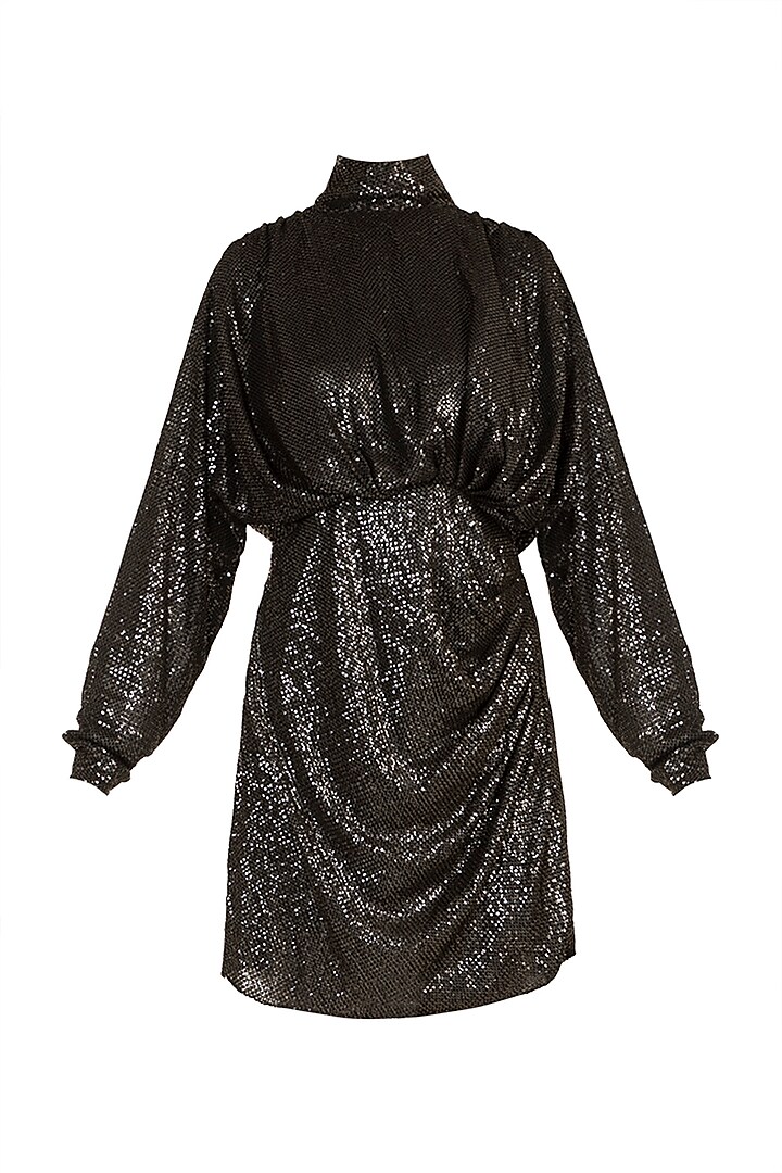 Black Sequins Mini Dress Design by Deme by Gabriella at Pernia's Pop Up ...