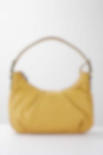 Yellow Leather Mini Handbag by Deme By Gabriella