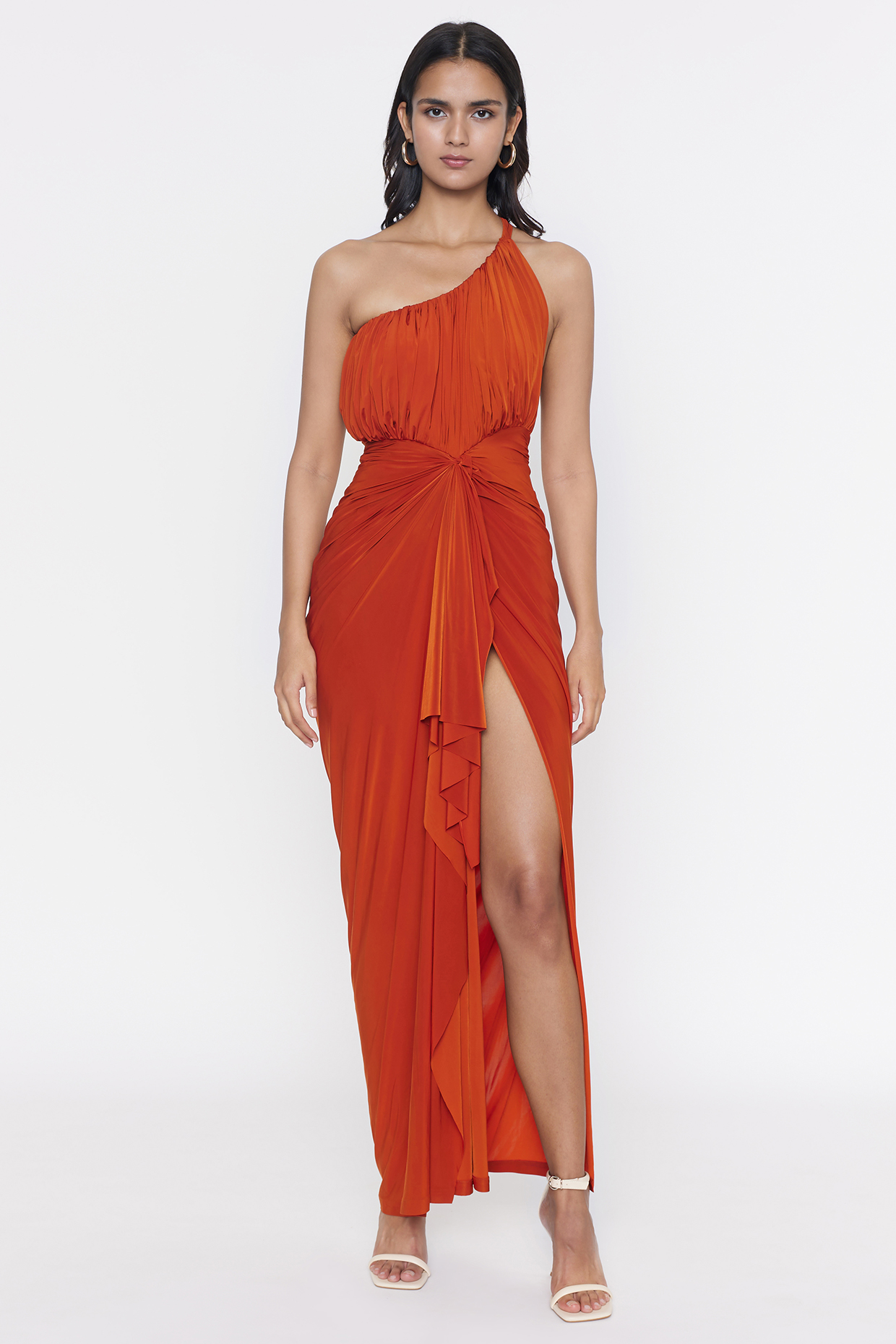 Rust One-Shoulder Gown by Deme by Gabriella at Pernia's Pop Up Shop