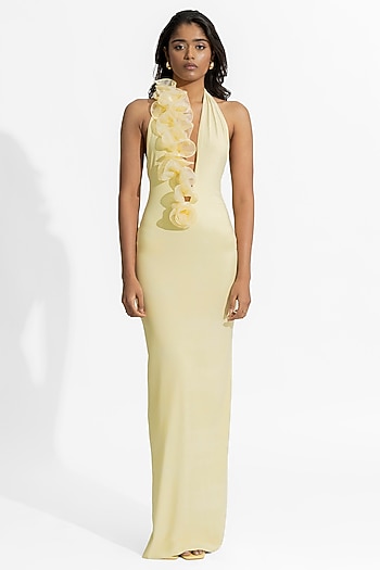 Butter Yellow Malai Lycra & Organza Engagement Gown by Deme by Gabriella at Pernia's Pop Up Shop 2026 Butter Yellow Malai Lycra & Organza Engagement Gown by Deme by Gabriella at Pernia's Pop Up Shop 2026