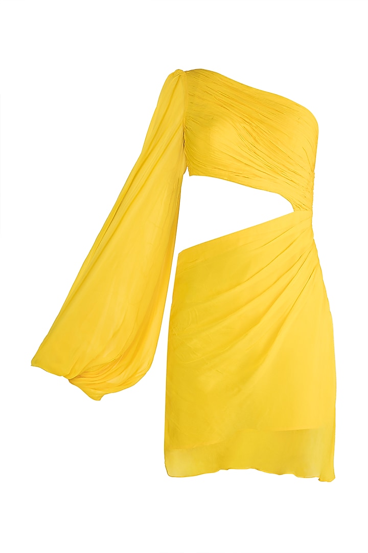 Yellow Chiffon Dress by Deme by Gabriella
