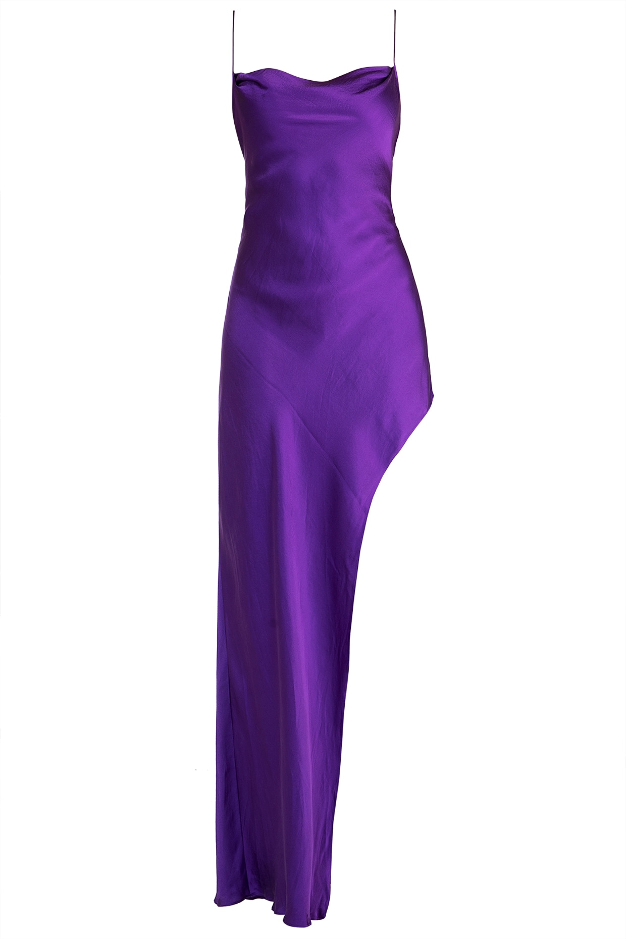 long purple slip dress