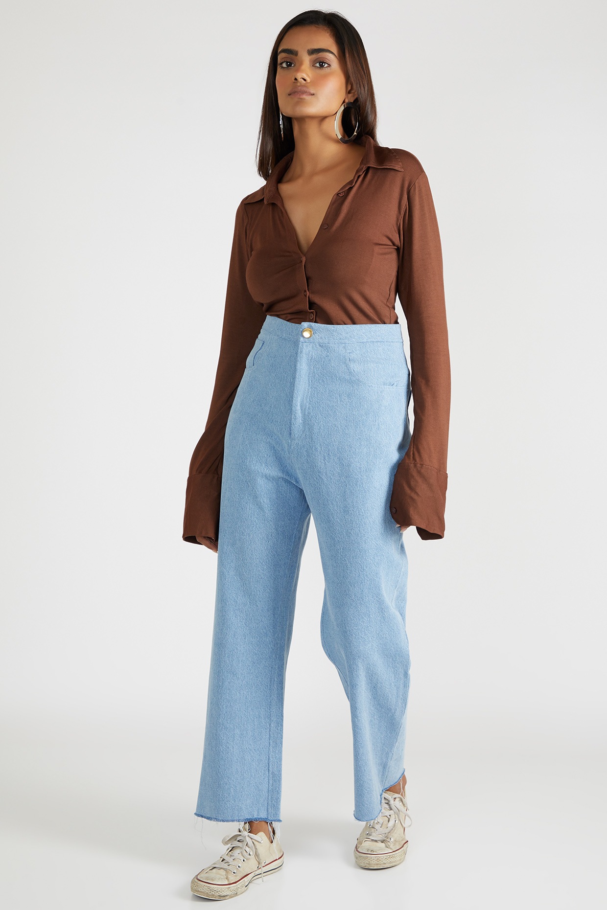 sky blue high waisted jeans