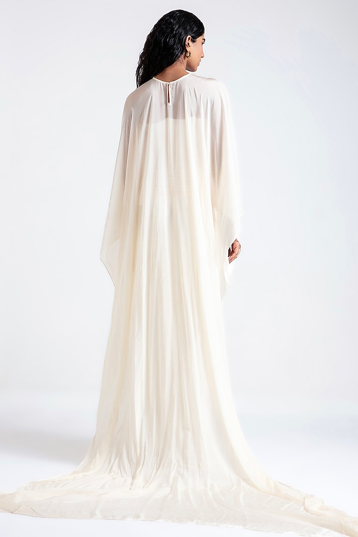 Off-White Malai Lycra & Chiffon Corset Engagement Gown by Deme by Gabriella at Pernia's Pop Up Shop
