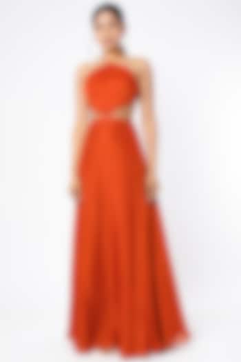 Rust Backless Gown by Deme by Gabriella