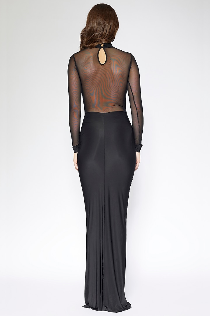 Red Net & Lycra Corset Dress Design by Deme by Gabriella at Pernia's Pop Up  Shop 2024