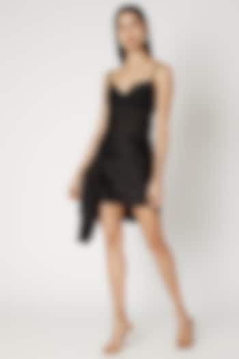 Black Net & Satin Corset Dress by Deme by Gabriella